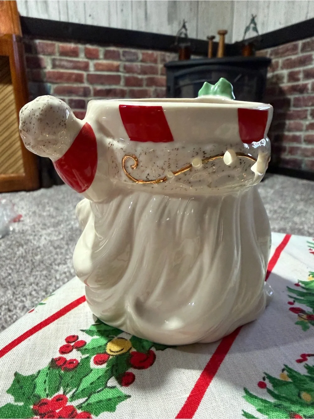 Lenox Festive Santa votive holder.